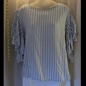 Blue & White Gingham Top